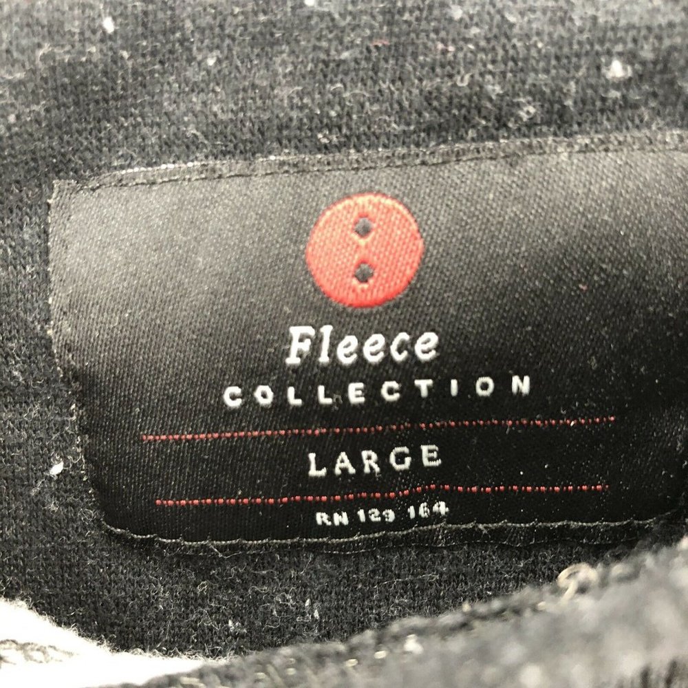 CottonOn Fleece Collection Womens Sweatshirt Black Large Gray Speckled Crew Neck - Picture 3 of 12